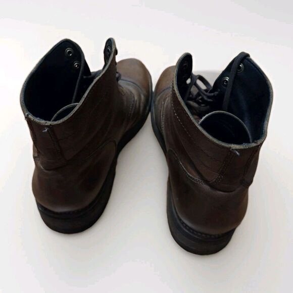 Thursday Boot Company Captain Boots Men\'s Size 12 Brown Leather Cap Toe Lace Up